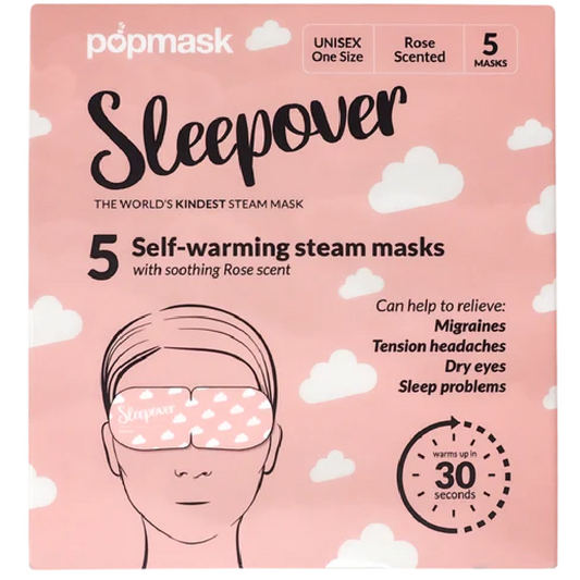 Popmask Sleepover Rose Self-Warming Steam Eye Masks Pack of 5