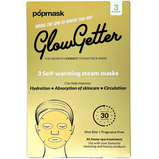 Popmask Glow Getter Self-Warming Steam Face Masks Pack of 3