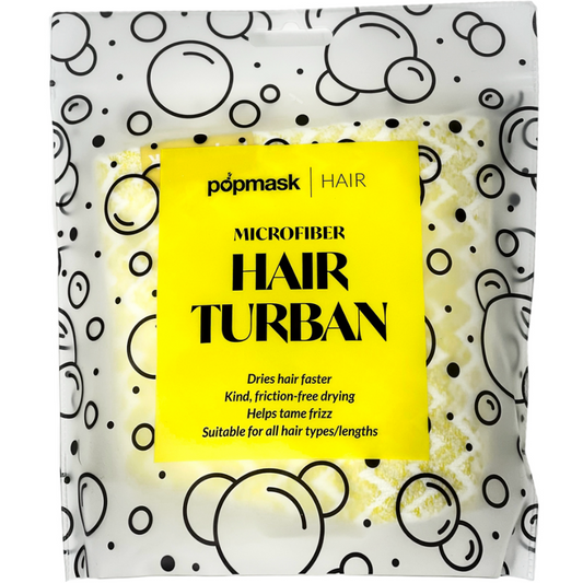 Popmask Ultra Absorbent Hair Turban Yellow