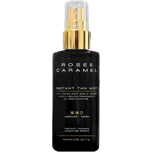 Rose & Caramel 3-In-1 Instant Tanning Medium-Dark Tinted Body Mist 100ml