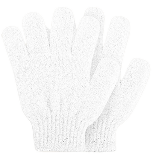 Rose & Caramel White Exfoliating Gloves 1 Pair