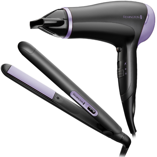 Remington Style Essentials Hair Dryer & Hair Straightener Gift Set D3016GP