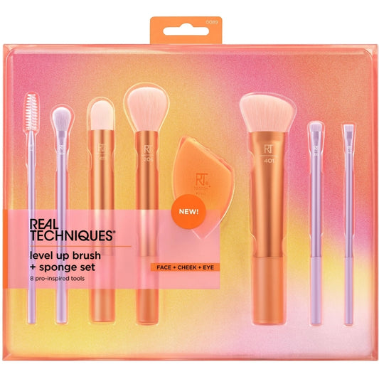 Real Techniques Level Up 8 Piece Makeup Brush & Sponge Set