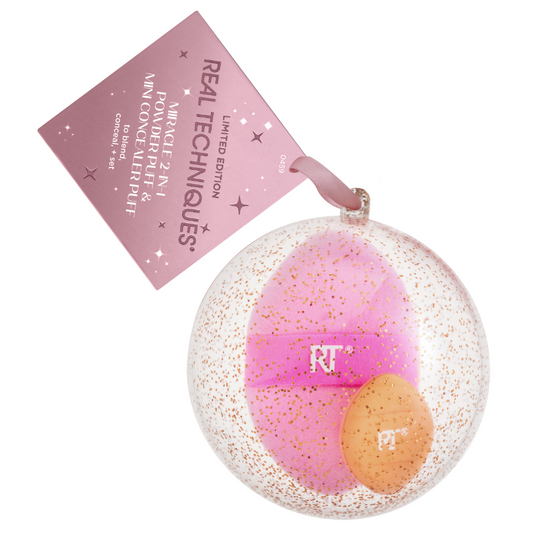 Real Techniques Miracle 2-In-1 Powder Puff & Mini Miracle Concealer Puff Ornament