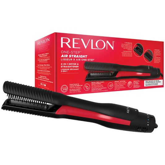 Revlon Pro Collection One-Step Air Straight 2-In-1 Hair Dryer & Straightener Black