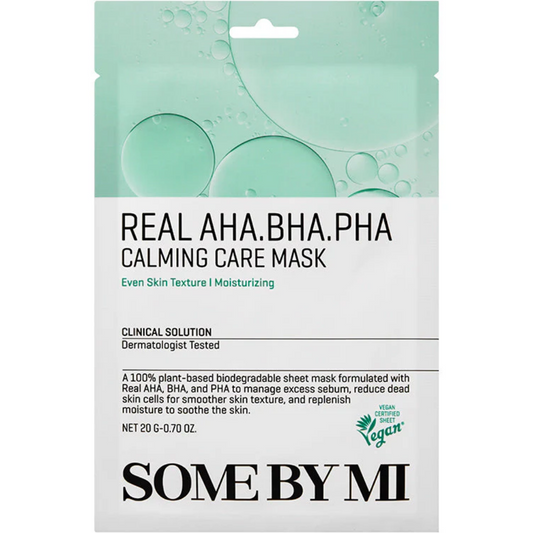 Some By Mi Real AHA, BHA, PHA Calming Care Sheet Mask 20g