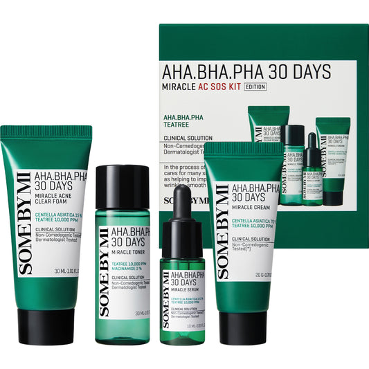 Some By Mi 4 Piece 30 Days AHA, BHA, PHA Miracle AC SOS Kit