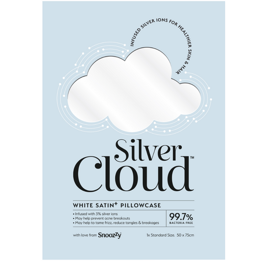 Silver Cloud Satin Pillowcase White