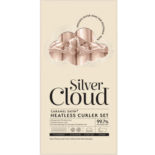 Silver Cloud Heatless Curlers Set Caramel