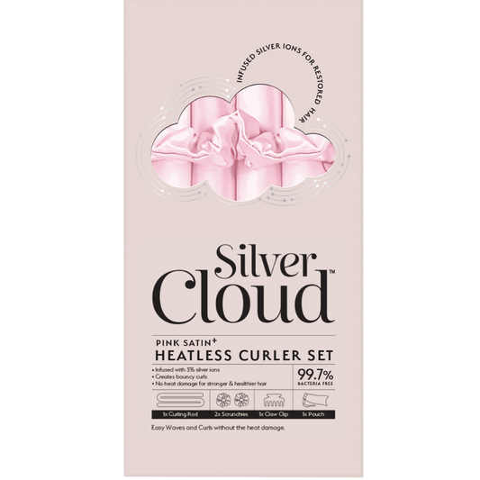 Silver Cloud Heatless Curlers Set Pink