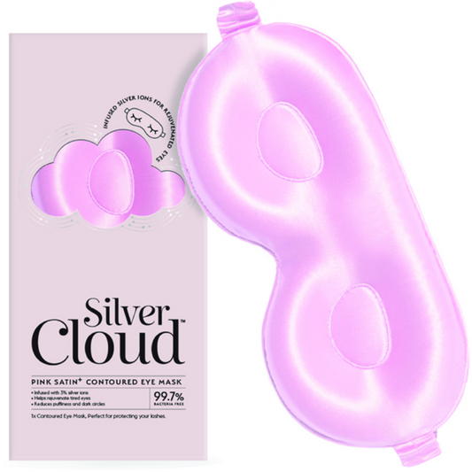 Silver Cloud Contoured Sleep Mask Pink