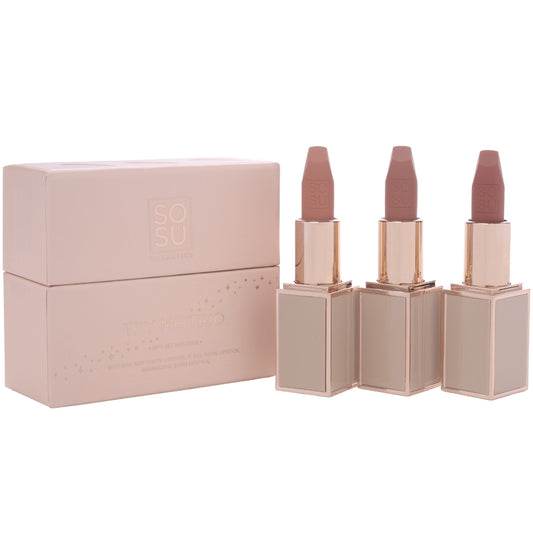 SOSU Cosmetics Try Me Trio Lipstick Gift Set