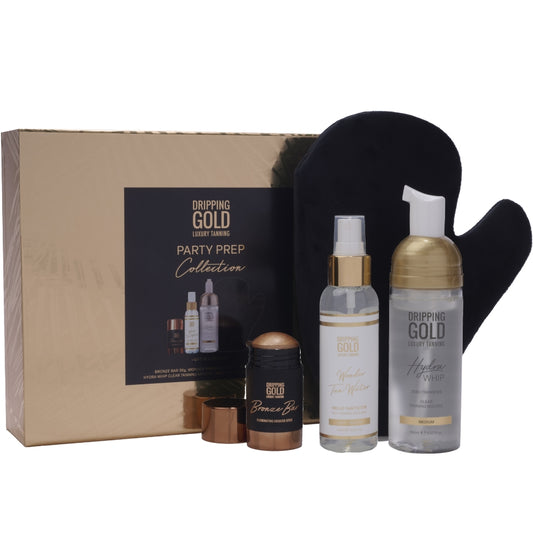 Dripping Gold Party Prep Collection 4 Piece Gift Set