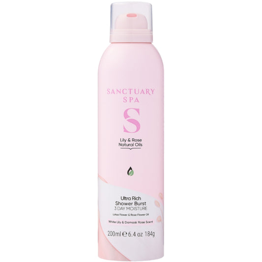 Sanctuary Spa White Lily & Damask Rose Ultra Rich Shower Burst 200ml