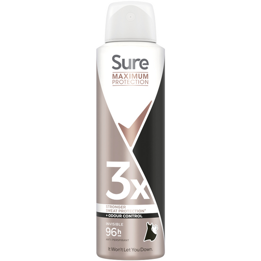 Sure Nonstop Protection Invisible 72h Black & White Anti-Perspirant Deodorant Spray 150ml