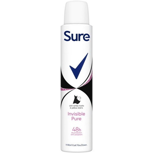 Sure Invisible Pure 48h Anti-Perspirant Deodorant Spray 200ml