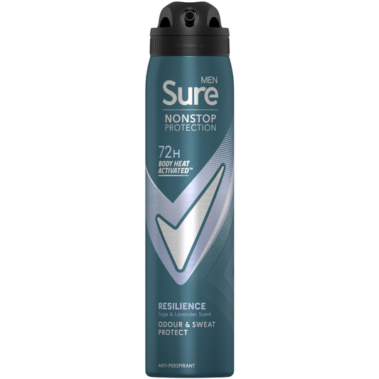 Sure Men Nonstop Protection 72h Resilience Anti-Perspirant Deodorant Spray 250ml