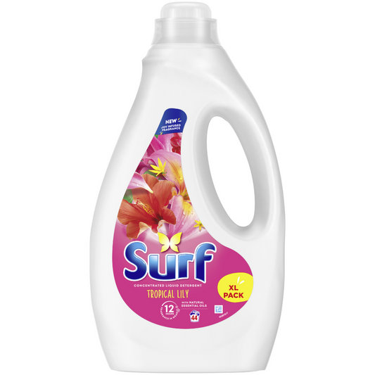 Surf Tropical Lily Concentrated Liquid Laundry Washing Detergent 44 Washes 1188ml