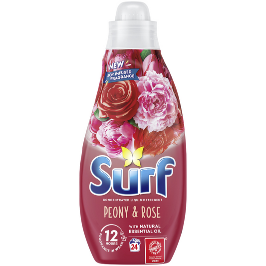 Surf Peony & Rose Concentrated Liquid Laundry Washing Detergent 24 Washes 648ml