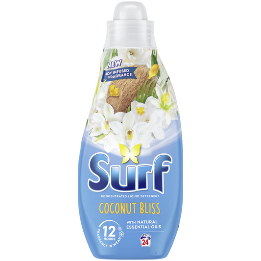 Surf Coconut Bliss Concentrated Liquid Laundry Washing Detergent 24 Washes 648ml