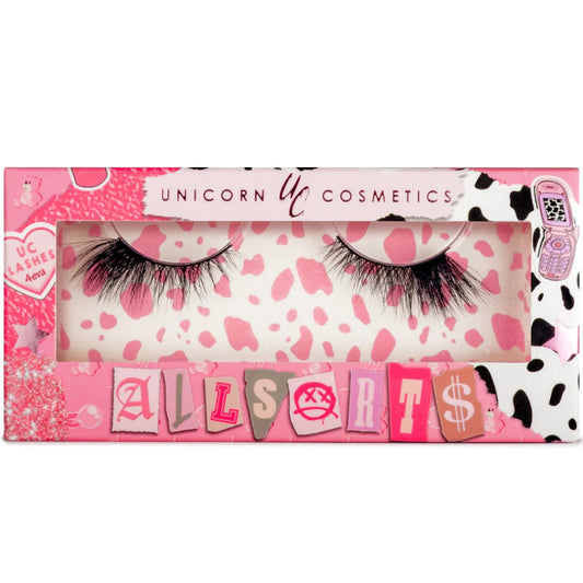 Unicorn Cosmetics Cyber Angel Allsorts Half Lashes Black