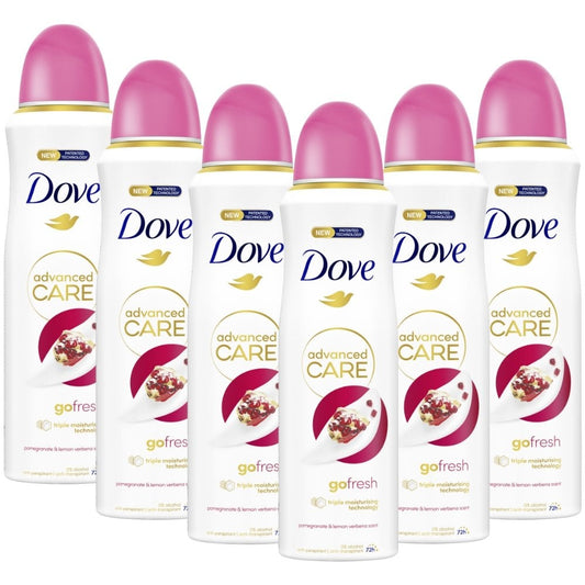 Dove Advanced Care Go Fresh Pomegranate & Lemon Verbena Anti-Perspirant Deodorant Multipack 6 x 200ml