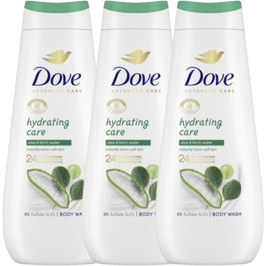 Dove Advanced Care Hydrating Care Body Wash Trio 3 x 400ml