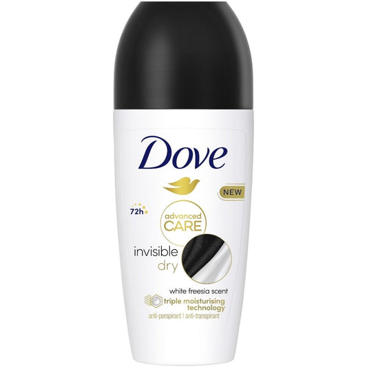 Dove Advanced Care Invisible Dry Anti-Perspirant Deodorant Roll-On 50ml