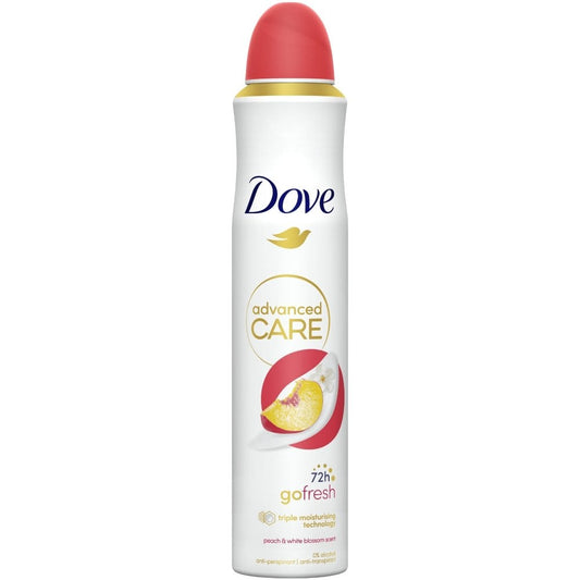 Dove Advanced Care Peach & White Blossom Anti-Perspirant Deodorant Spray 200ml