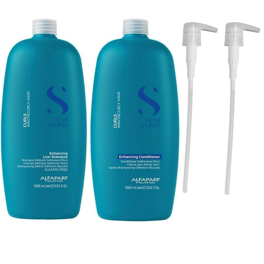 Alfaparf Milano Semi Di Lino Curls Enhancing Low Shampoo & Conditioner Twin 2 x 1000ml