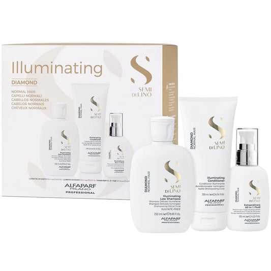 Alfaparf Milano Semi Di Lino Illuminating Diamond Gift Set