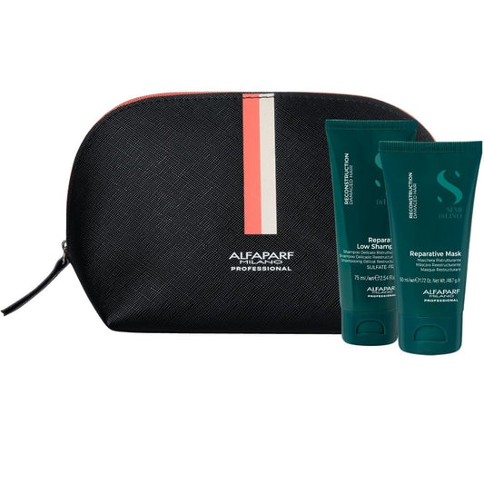 Alfaparf Milano Semi Di Lino Reconstruction Reparative Hair Care Travel Set