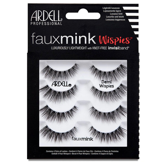 Ardell Professional Multipack Faux Mink Demi Wispies Black 4 Pairs