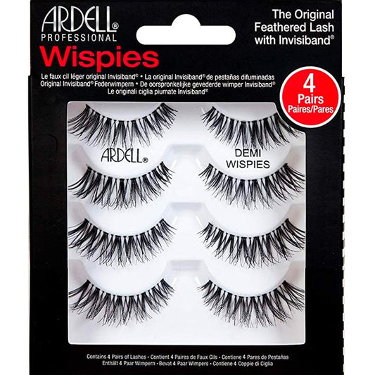 Ardell Professional Multipack Naturals Strip Lashes Demi Wispies Black 4 Pairs