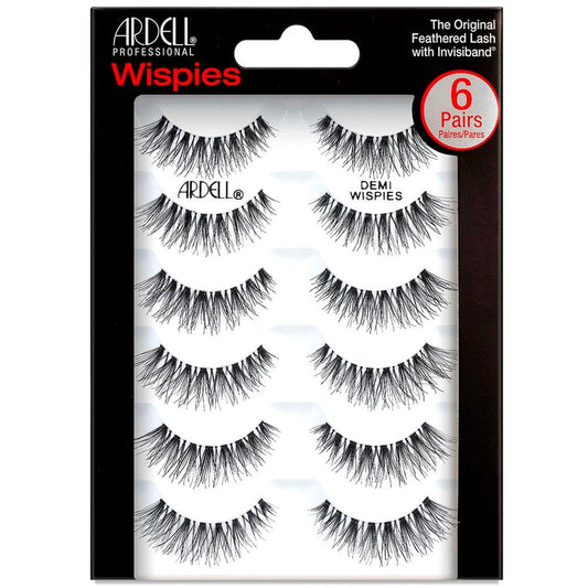 Ardell Professional Multipack Naturals Strip Lashes Demi Wispies Black 6 Pairs