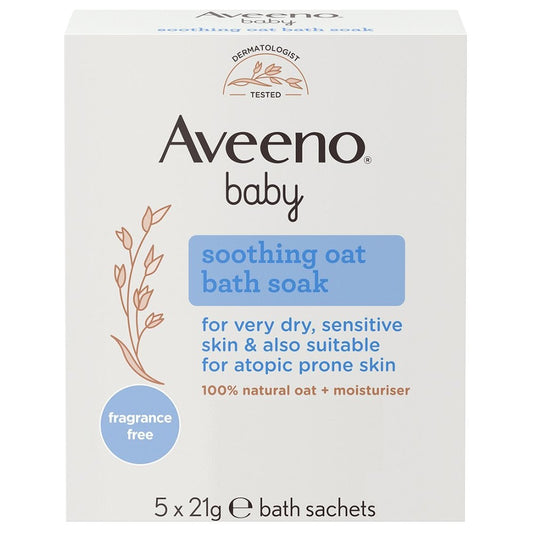 Aveeno Baby Soothing Oat Bath Soak 5 x 21g Sachets