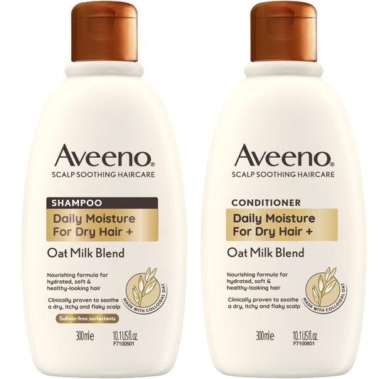 Aveeno Daily Moisture+ Oat Milk Blend Shampoo & Conditioner Twin 2 x 300ml