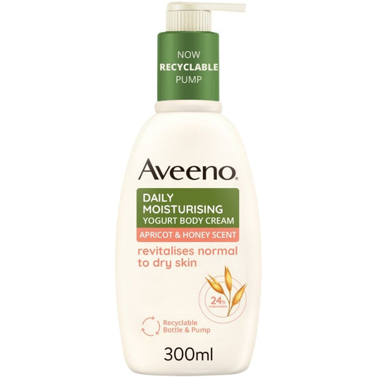 Aveeno Daily Moisturising Yogurt Body Cream Apricot & Honey Scent 300ml