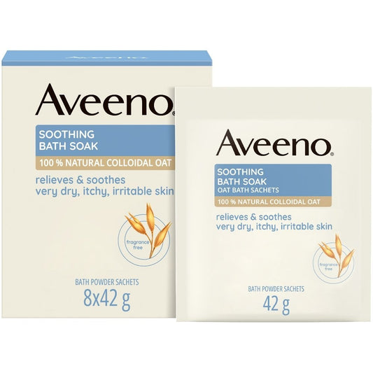 Aveeno Soothing Oatmeal Bath Soak Treatment 8 x 42g