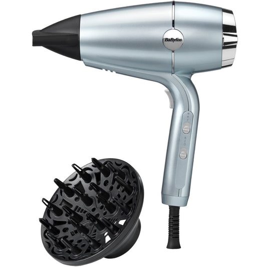 BaByliss Hydro Fusion Anti-Frizz 2100 Hair Dryer Ice 5573U