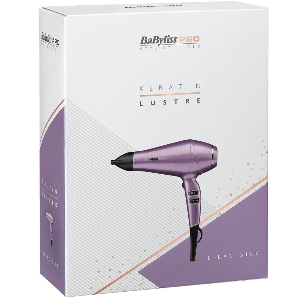 Babyliss Pro Keratin Lustre Hair Dryer Lilac Silk Justmylook