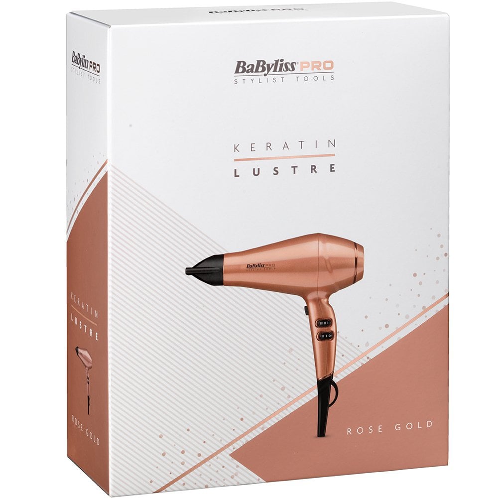 Babyliss Pro Keratin Lustre Hair Dryer Rose Gold Justmylook