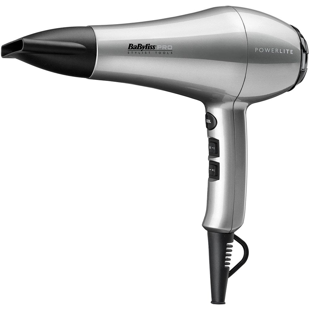 Babyliss Pro Powerlite Silver Hair Dryer Justmylook