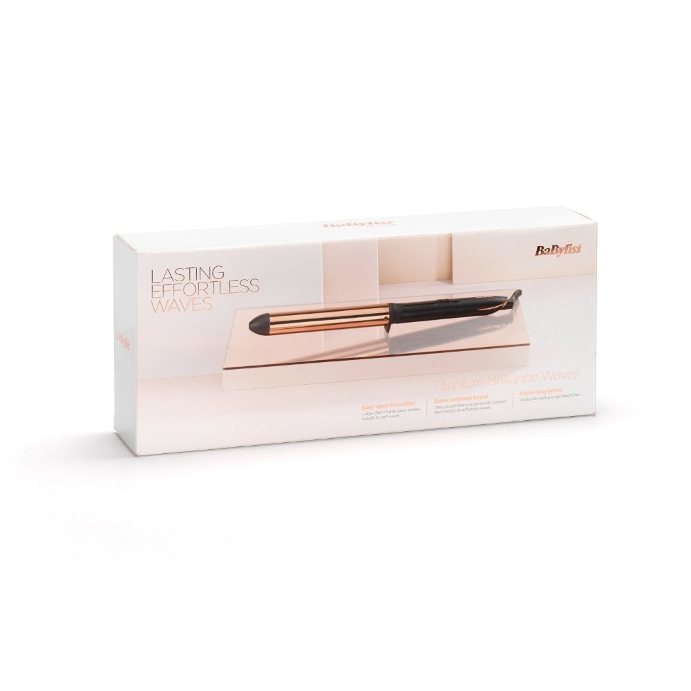 BaByliss Titanium Brilliance Waves Wand 28mm Rose Gold 2356U Justmylook