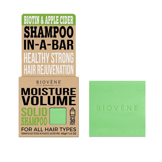 Biovene Moisture Volume Solid Shampoo Biotin & Apple Cider 40g