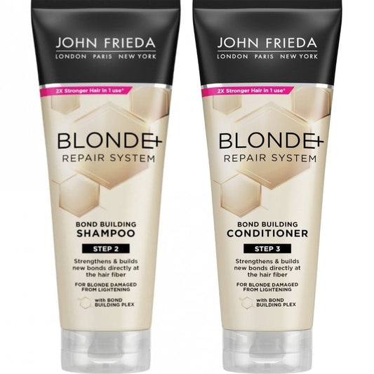 John Frieda Blonde+ Repair System Bond Building Shampoo & Conditioner Twin 2 x 250ml