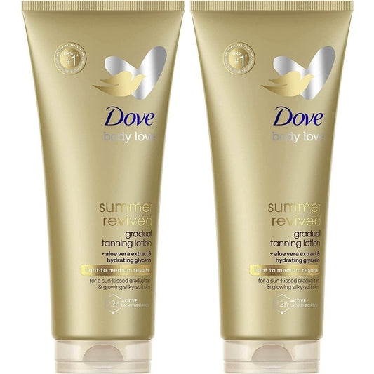 Dove Body Love Summer Revived Self-Tanning Body Lotion Light to Medium Duo 2 x 200ml