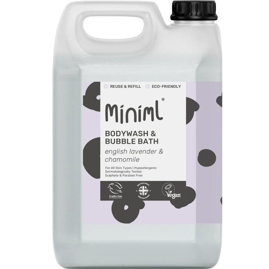 Miniml Body Wash & Bubble Bath English Lavender & Chamomile 5000ml