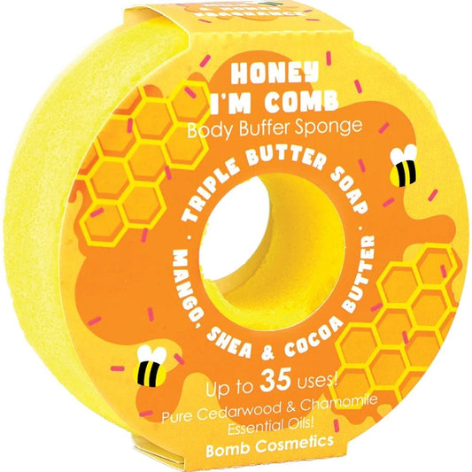 Bomb Cosmetics Honey I'm Comb Donut Buffer Soap Sponge