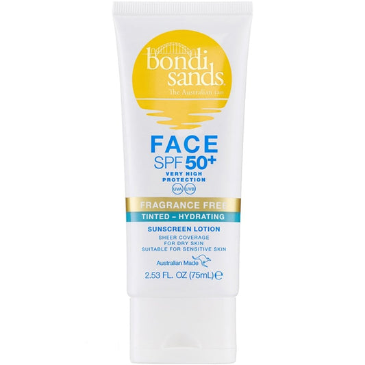 Bondi Sands Fragrance Free Hydrating Tinted Face Lotion SPF50+ 75ml